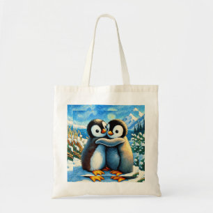 Sac fourre-tout bleu des jumeaux de pingouins