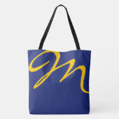 sac fourre-tout bleu tout-sur-impression avec init (Dos)