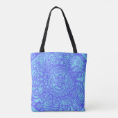 Sac fourre-tout Blue Aztec Mandala (Dos)