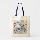 Sac fourre-tout Blue bird & Berries (Devant)