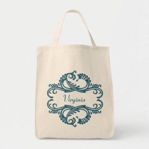 Sac fourre-tout Blue Chic Damask