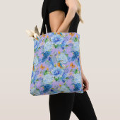 Sac fourre-tout Blue Hydrangeas et Hummingbirds (De près)