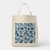 Sac fourre-tout Blue Paisley pour femmes (Dos)