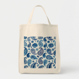 Sac fourre-tout Blue Paisley pour femmes