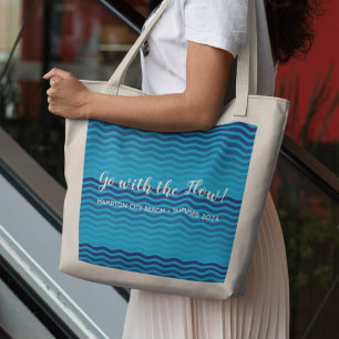 sac fourre-tout Blue Waves "Aller Avec Le Flux"