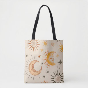 Sac fourre-tout Boho Sun & Moon - Céleste Vintage