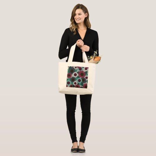 Sac fourre-tout Boho Tournesol (Devant (modèle))