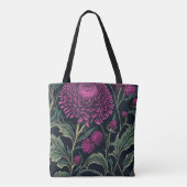 Sac fourre-tout botanique d'amarante ensorcelant (Dos)