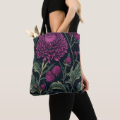 Sac fourre-tout botanique d'amarante ensorcelant (De près)