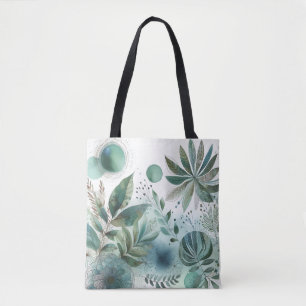 Sac fourre-tout botanique de l'aquarelle serene