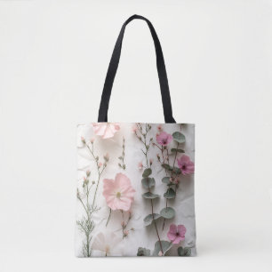 Sac fourre-tout botanique floral rose