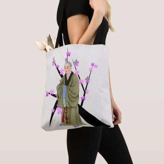 Sac fourre-tout bouddhiste de moine (De près)