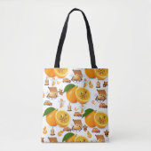 Sac fourre-tout, bougies de fée de fruits oranges (Devant)