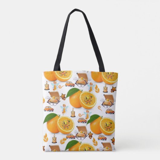 Sac fourre-tout, bougies de fée de fruits oranges (Dos)
