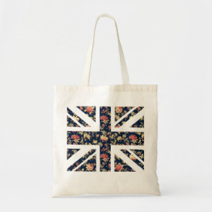 Sac fourre-tout britannique floral à drapeau