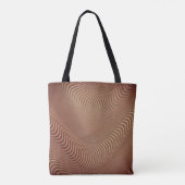 Sac fourre-tout Brown Wavy Art Abstrait (Dos)