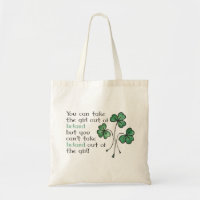 Sac fourre-tout budgétaire shamrock Irish Girl Cot