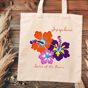 Sac fourre-tout cadeau de la fête nuptiale Hibiscu