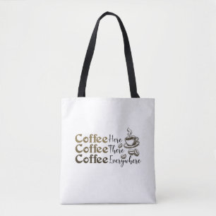 Sac fourre-tout Café Partout Élégant Réutilisable