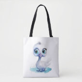Sac fourre-tout, canard blanc mignon (Devant)