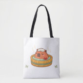 Sac fourre-tout Capybara Onsen Source chaude (Devant)