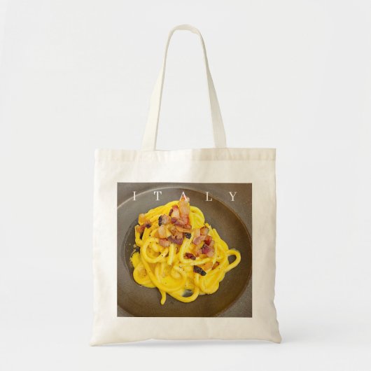 Sac fourre-tout carbonara de spaghetti en Italie (Devant)