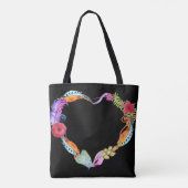 Sac fourre-tout cardiaque Boho aquarelle (Dos)