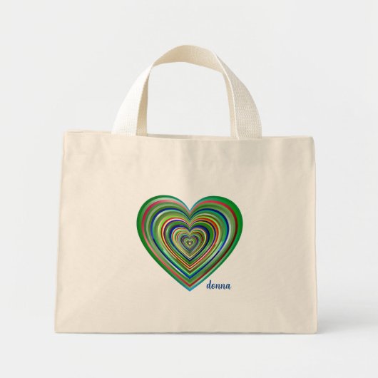 Sac fourre-tout cardiaque multicolore (Devant)