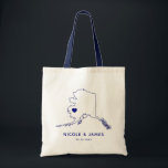 Sac Fourre-tout, carte d'accueil de mariage de<br><div class="desc">Épouser le sac bienvenu de cadeau comportant le graphique de carte. Vos invités aimeront vérifier dans leur hôtel et trouver ce fourre-tout rempli de festins les attendant. Vous pouvez placer le coeur à l'emplacement de votre grand jour utilisant la "personnaliser plus loin" comportez.</div>