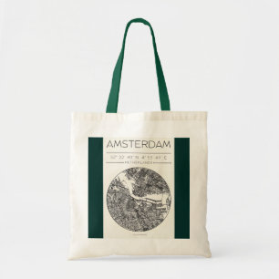 Sac fourre-tout carte de la ville d'Amsterdam desi