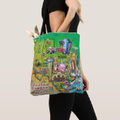 Sac fourre-tout cartographique du Texas (De près)