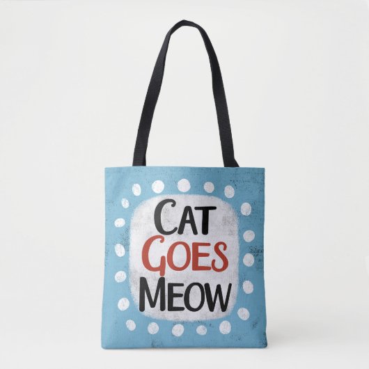 Sac fourre-tout Cat Goes Meow (Devant)