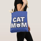 SAC FOURRE-TOUT CAT MOM (bleu) (De près)
