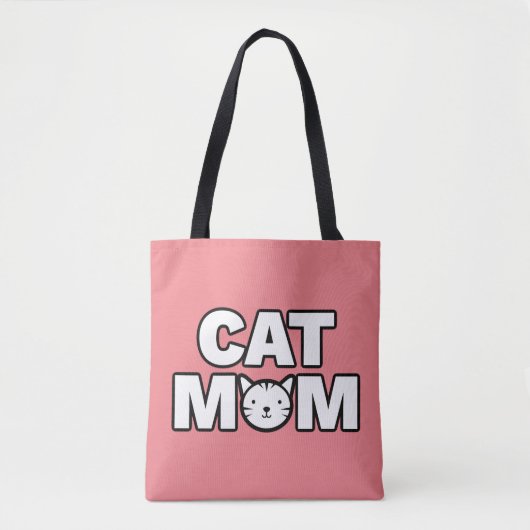 SAC FOURRE-TOUT CAT MOM (rose) (Devant)