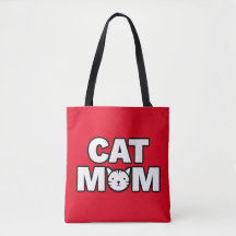 SAC FOURRE-TOUT CAT MOM (rouge)