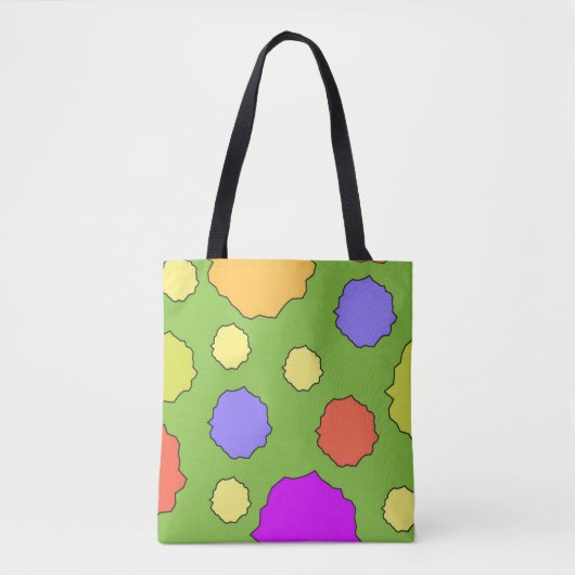 Sac fourre-tout Cercles Rétro Funky Géométriques C (Devant)