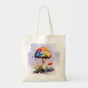 Sac fourre-tout Champignon Arc-en-ciel – Aquarelle