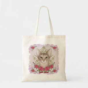 Sac fourre-tout Chat Abyssin Roses