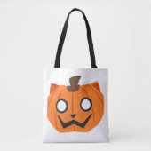 Sac fourre-tout chat citrouille Jack-O-Lantern Hal (Devant)