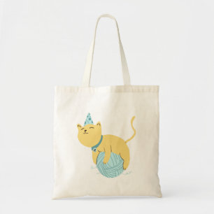 Sac fourre-tout chat et laine