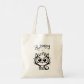 Sac fourre-tout chat mignon Be Happy (Dos)