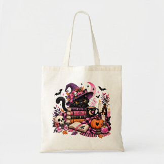 Sac fourre-tout chat noir mignon d'Halloween