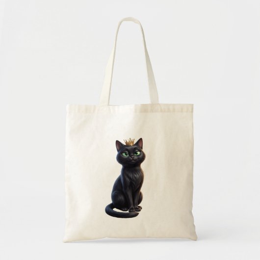 Sac fourre-tout chat noir royal (Devant)
