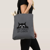 Sac fourre-tout chat noir Tiny Agent of Chaos (De près)