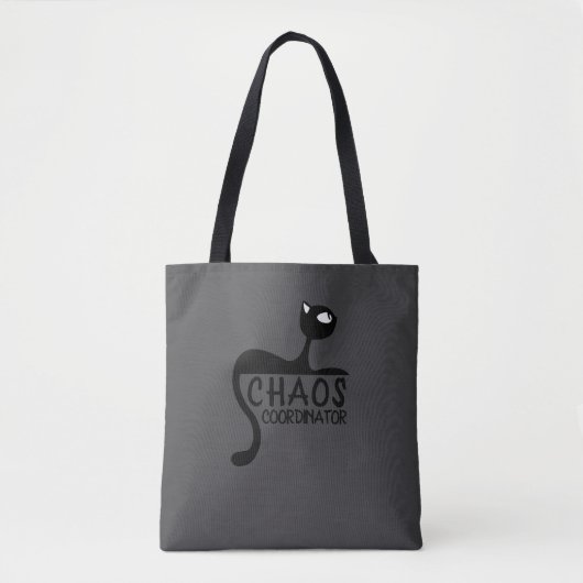 Sac fourre-tout chat noir Tiny Agent of Chaos (Devant)