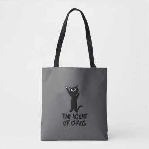 Sac fourre-tout chat noir Tiny Agent of Chaos