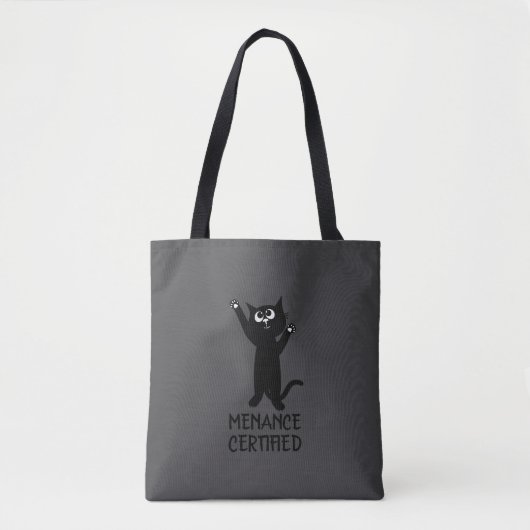 Sac fourre-tout chat noir Tiny Agent of Chaos (Devant)