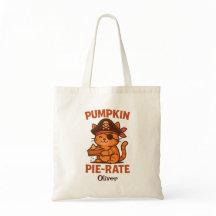 Sac fourre-tout chat pirate citrouille Halloween p