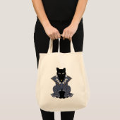 Sac fourre-tout Chat Reine Bleu Batik (Devant (produit))