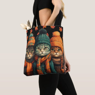 Sac fourre-tout Chats d'Automne Heureux